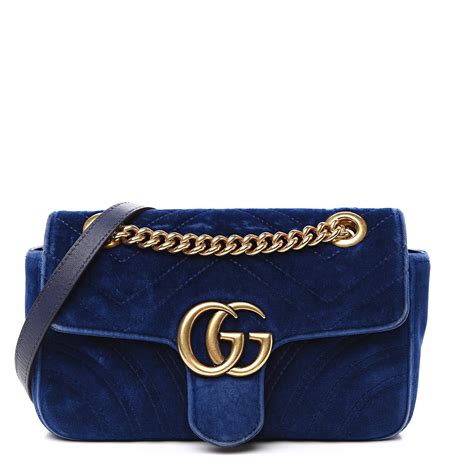 gucci blue velvet backpack|gucci velvet marmont mini.